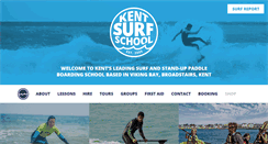 Desktop Screenshot of kentsurfschool.co.uk
